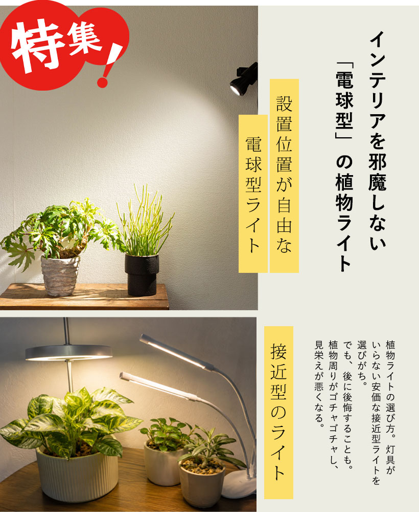 植物ライト:電球タイプの特徴