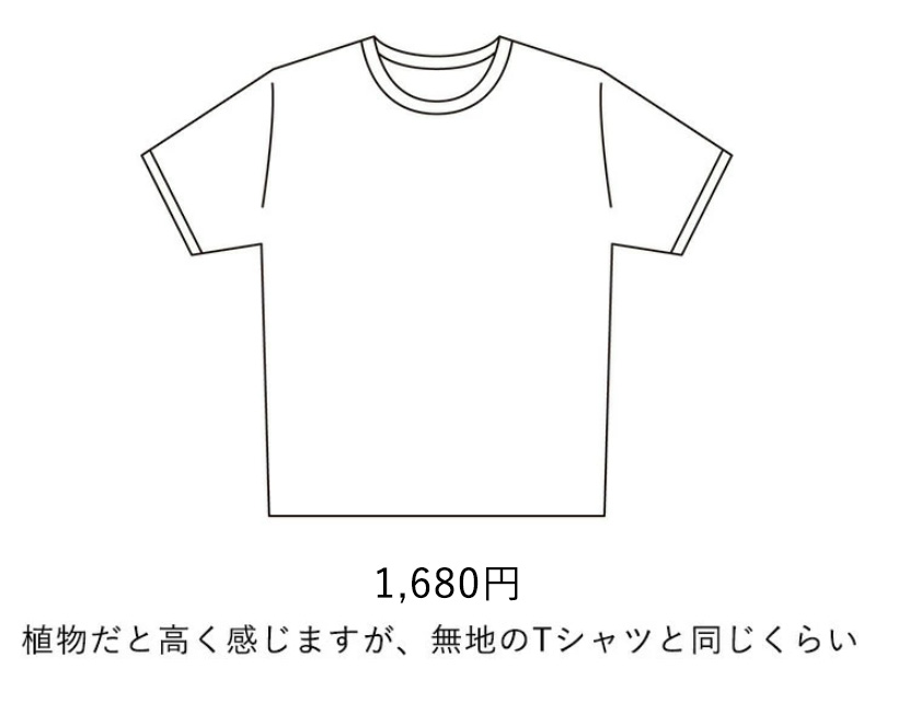 Tシャツと同じ1680円