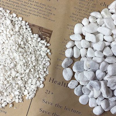 化粧石 観葉植物の土が見えないように隠し おしゃれに飾る