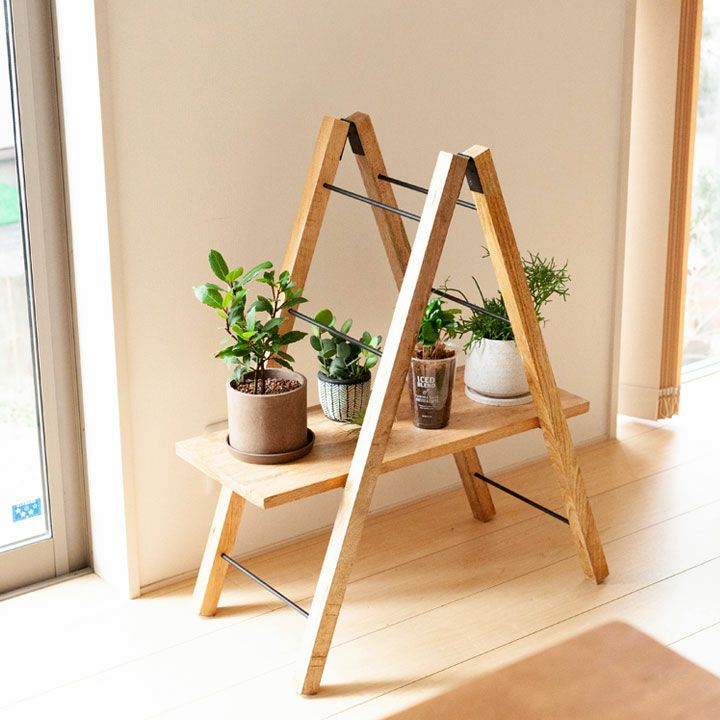 観葉植物を置く台 スタンド 木製 アイアン35種 E 花屋さん