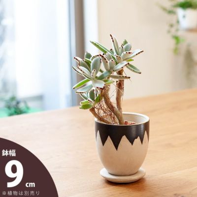 異国風、ハンドメイドPOT：横ギザtype<br>（9ｃｍ）