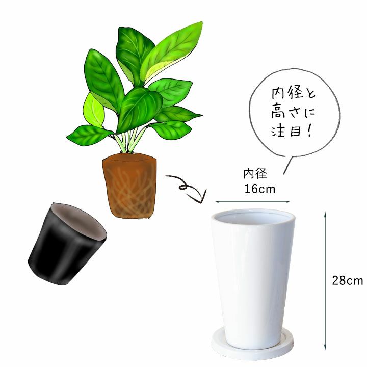 N0020 シンプル 縦ライン 和風 禅 室内 陶器鉢 多肉 植物 鉢植え