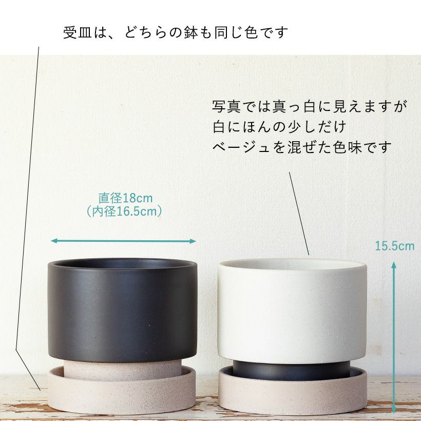 陶器鉢　2点セット　新品 楽天市場】陶器鉢『デザイン陶器鉢 7号 丸 2個セット』白と黒 選べる