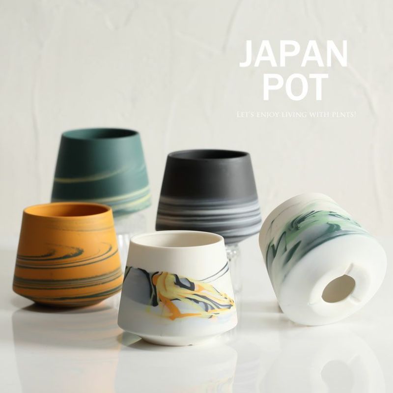 水彩画のような作家物陶器鉢｜人気のkitaさんe-花屋さん本店